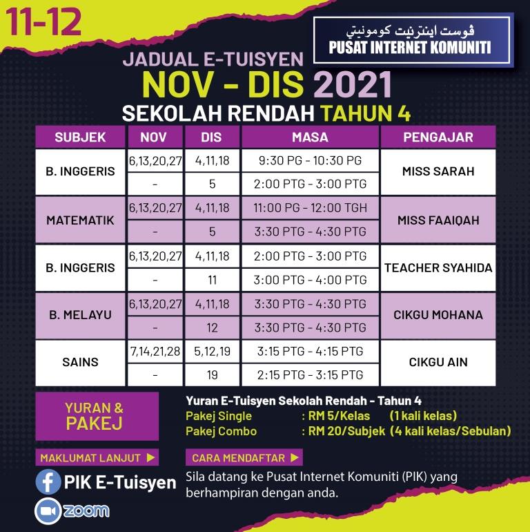 tahun 4 Nov- Dis 2021