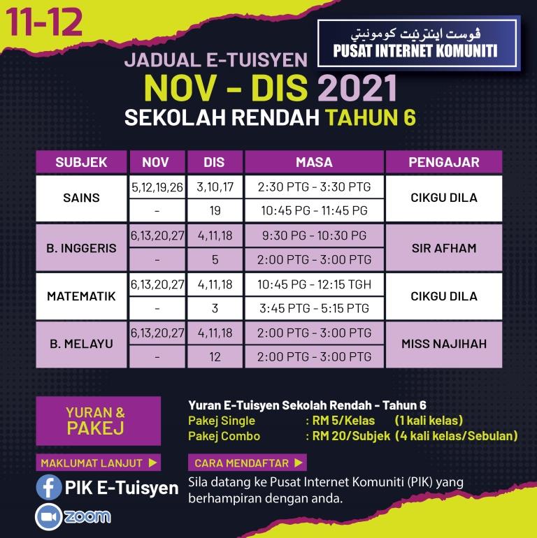 tahun 6 Nov- Dis 2021
