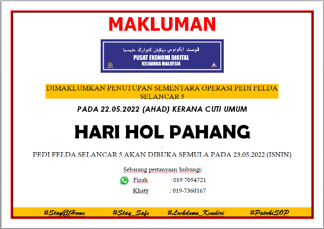 HARI HOL PAHANG 2022