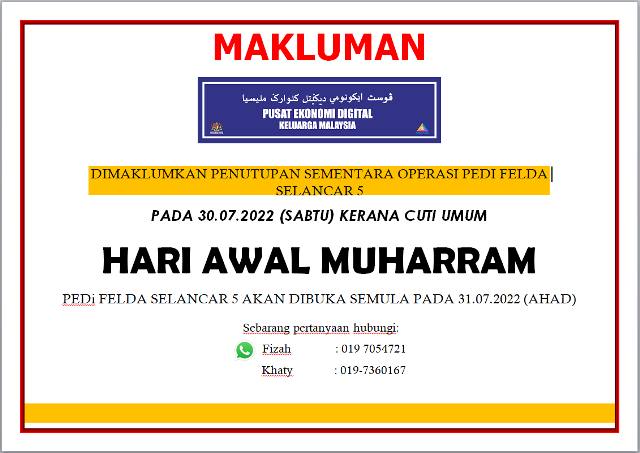 NOTIS AWAL MUHARRAM
