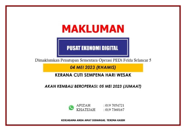 Notis Hari Wesak 2023