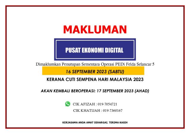 Notis Hari Malaysia 2023