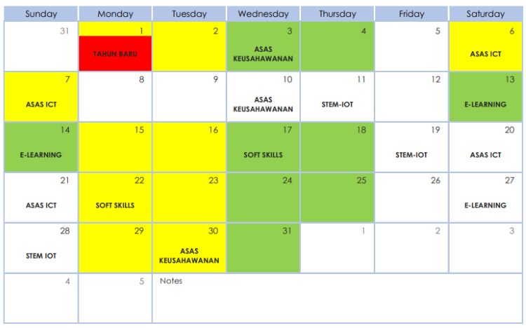 Jadual Aktiviti Januari 2024 1