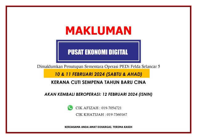 Notis Tahun Baru Cina 2024